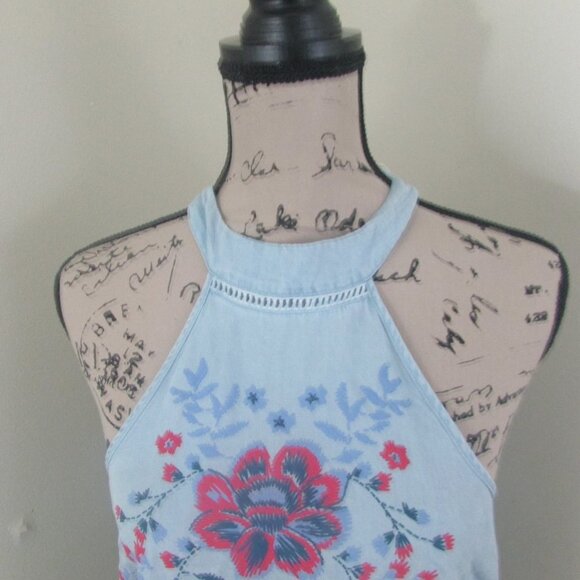 Living Doll Dress Juniors 1 Blue Boho Floral - Picture 5 of 12